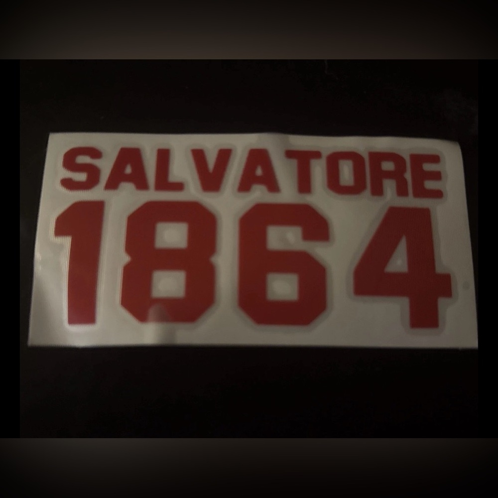 The Vampire Diaries Salvatore 1864 Sticker 4.5 inches by 2.5 inches